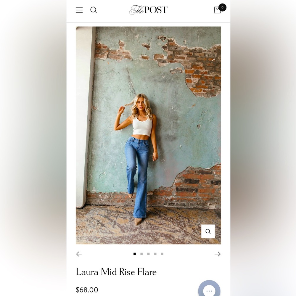 Mid rise flare jean